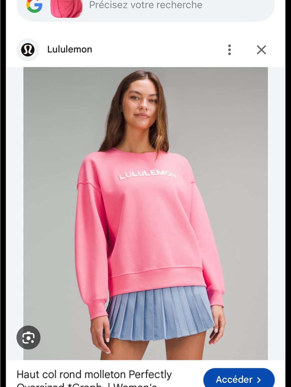 lululemon athletica Pink Oversized Crewneck Sweatshirt